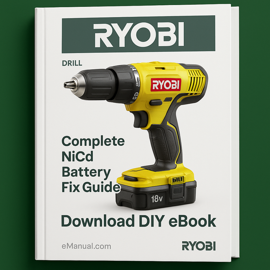 Ryobi Complete NiCd Battery Fix Guide Download DIY eBook