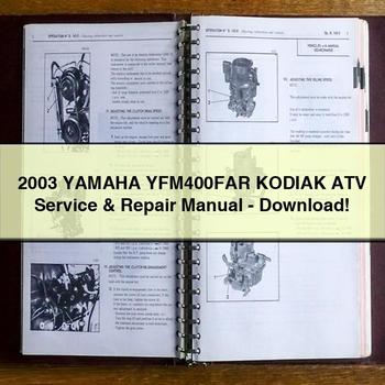 2003 Yamaha YFM400FAR KODIAK ATV Service & Repair Manual-PDF