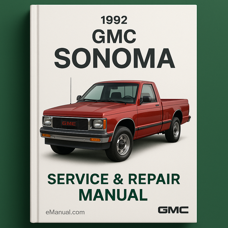 1992 GMC Sonoma Service & Repair Manual Software