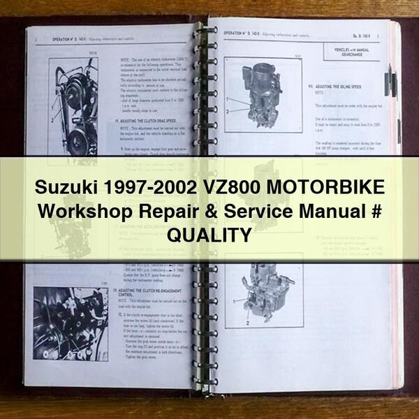 Suzuki 1997-2002 VZ800 MOTORBIKE Workshop Repair & Service Manual # QUALITY