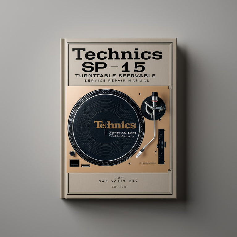 Technics SP-15 Turntable Service Repair Manual