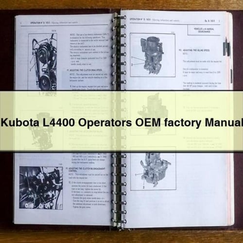 Kubota L4400 Operators OEM factory Manual Download PDF