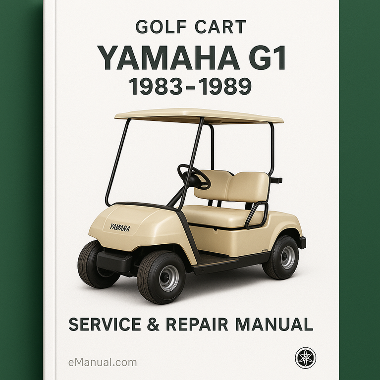 Yamaha G1 GOLF CART 1983-1989 Service Repair Manual