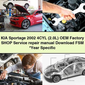KIA Sportage 2002 4CYL (2.0L) OEM Factory Shop Service Repair Manual Download FSM  Year Specific PDF