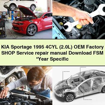 KIA Sportage 1995 4CYL (2.0L) OEM Factory Shop Service Repair Manual  FSM  Year Specific