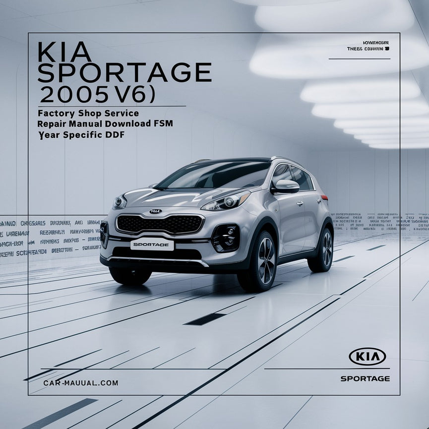 KIA Sportage 2005 V6 (2.7L) OEM Factory Shop Service Repair Manual FSM Year Specific