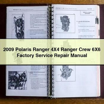 2009 Polaris Ranger 4X4 Ranger Crew 6X6 Factory Service Repair Manual