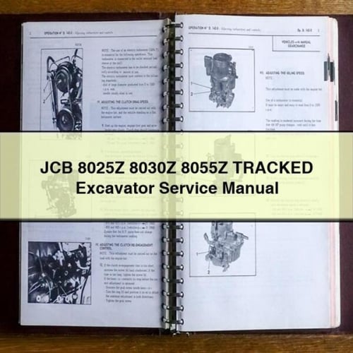 Manual de servicio de la excavadora de orugas JCB 8025Z 8030Z 8055Z Descargar PDF