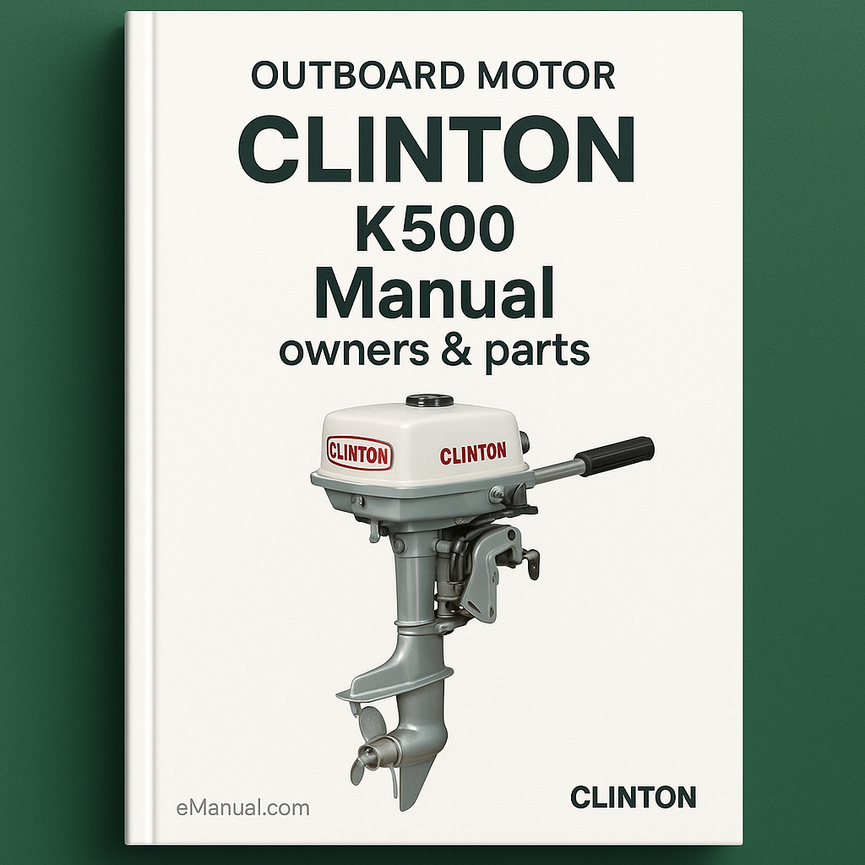 Clinton outboard motor Manual K500 owners & parts