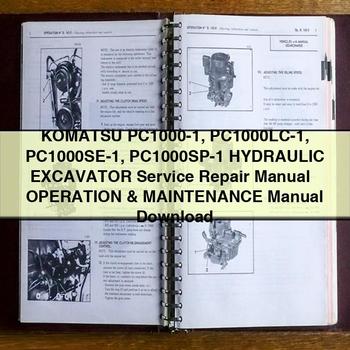 Komatsu PC1000-1 PC1000LC-1 PC1000SE-1 PC1000SP-1 HYDRAULIC Excavator Service Repair Manual + Operation & Maintenance Manual