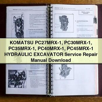 Komatsu PC27MRX-1 PC30MRX-1 PC35MRX-1 PC40MRX-1 PC45MRX-1 HYDRAULIC Excavator Service Repair Manual