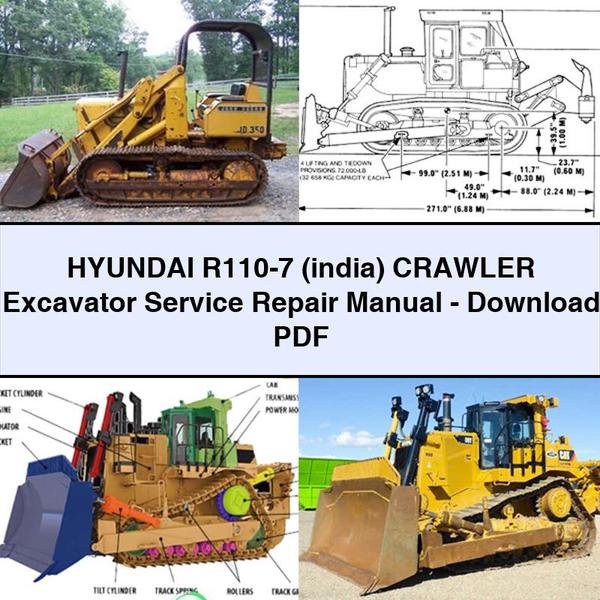 Hyundai R110-7 (india) Crawler Excavator Service Repair Manual-