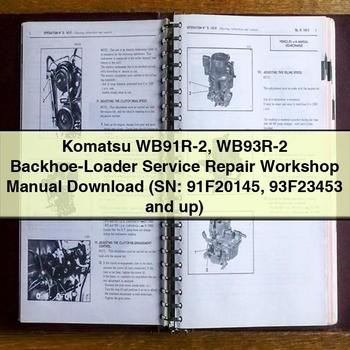 Komatsu WB91R-2 WB93R-2 Backhoe-Loader Service Repair Workshop Manual  (SN: 91F20145 93F23453 and up)