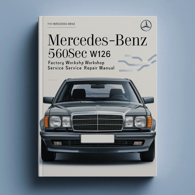 Mercedes-Benz 560SEC w126 1986-1991 Manual de servicio de taller de fábrica Descargar PDF