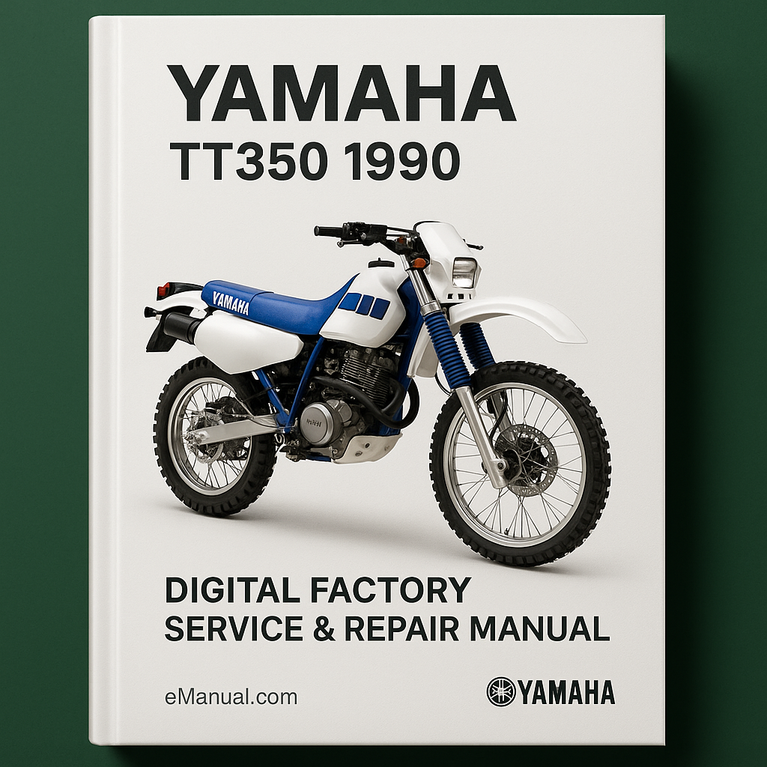 Yamaha TT350 1990 Manual de reparación del servicio de fábrica digital Descargar PDF
