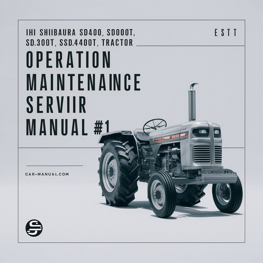 IHI Shibaura SD4300 SD4340 SD5000T SD5040T Tractor Operation Mainenance Service Repair Manual # 1