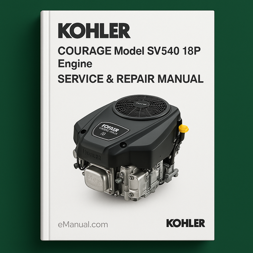 Kohler COURAGE Model SV540 18P Engine Service Repair Manual