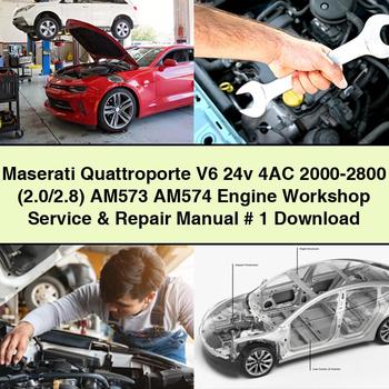 Maserati Quattroporte V6 24v 4AC 2000-2800 (2.0/2.8) AM573 AM574 Engine Workshop Service & Repair Manual # 1 PDF Download