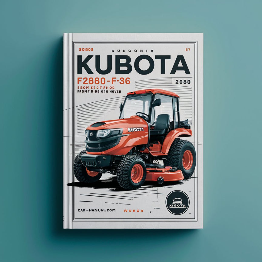 Kubota F2880 F3680 RCK72-F36 RCK72R-F36 RCK60-F36 RCK60R-F36 Front Cut Ride On Mower Workshop Manual