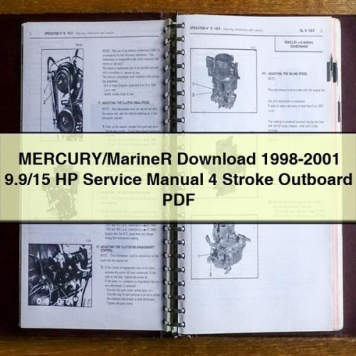 MERCURY/MarineR Descargar 1998-2001 9.9/15 HP Manual de servicio Fueraborda de 4 tiempos PDF