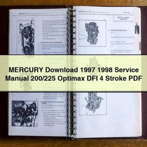 MERCURY Descargar 1997 1998 Manual de servicio 200/225 Optimax DFI 4 tiempos PDF