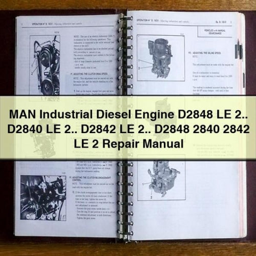 Motor diésel industrial MAN D2848 LE 2.. D2840 LE 2.. D2842 LE 2.. D2848 2840 2842 LE 2 Manual de reparación Descargar PDF