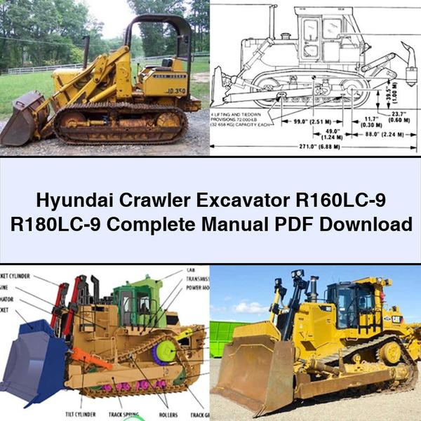 Hyundai Crawler Excavator R160LC-9 R180LC-9 Complete Manual