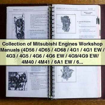 Collection of Mitsubishi Engines Workshop Manuals (4D56/4D65/4D68/4G1/4G1 EW/4G3/4G5/4G6/4G6 EW/4G9/4G9 EW/ 4M40/4M41/6A1 EW/6A12/6G7/F8QT/F9Q)