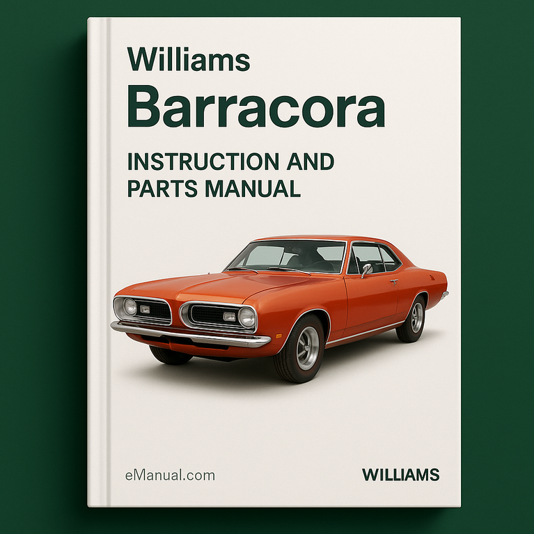 Williams Barracora instruction and parts Manual