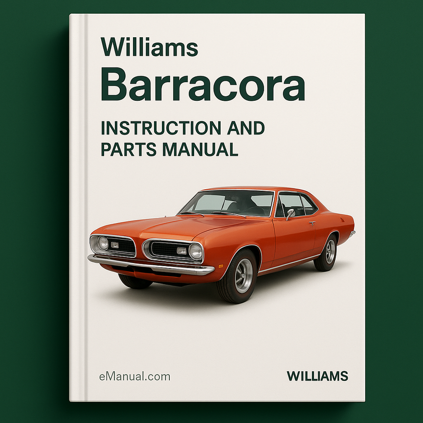Williams Barracora instruction and parts Manual