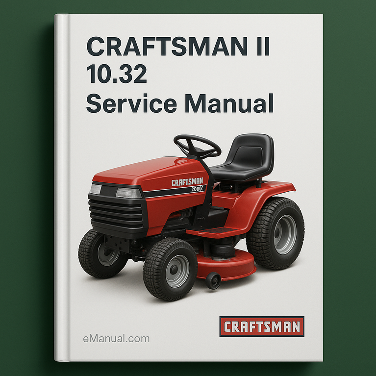 Craftsman II 10.32 Service Manual 536.885020