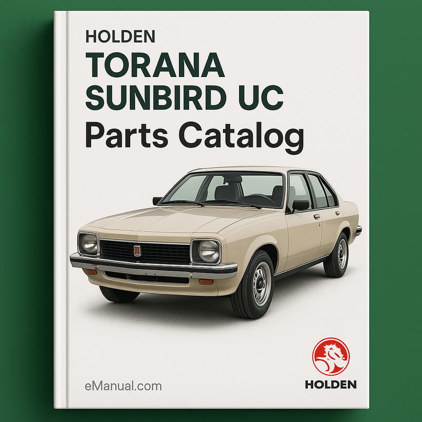 HOLDEN TORANA SUNBIRD UC Parts Catalog BOOK