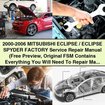 2000-2006 Mitsubishi ECLIPSE / ECLIPSE SPYDER Werksreparaturhandbuch (Kostenlose Vorschau des Original-FSM enthält alles, was Sie zur Reparatur und Wartung Ihres Fahrzeugs benötigen) PDF-Download