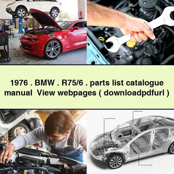 1976 BMW R75/6 parts list catalogue Manual View webpages ( PDF Download )