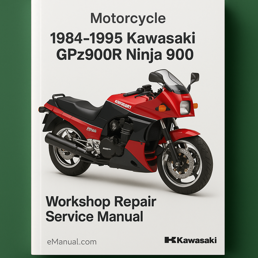 1984-1995 Kawasaki GPz900R Ninja 900 Motorrad Werkstatt Reparatur Service Handbuch Beste