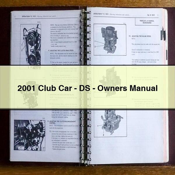 2001 Club Car - DS - Benutzerhandbuch