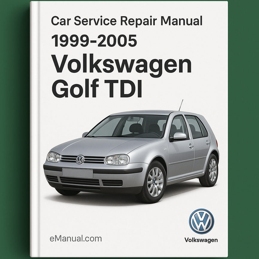 Volkswagen VW Golf TDI 1999-2005 Service Repair Manual