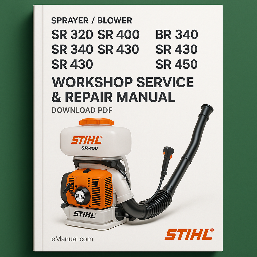 Stihl SR 320 SR 400 BR 340 420 SR 340 SR 420 SR 430 SR 450 & Parts Workshop Service Repair Manual Download PDF