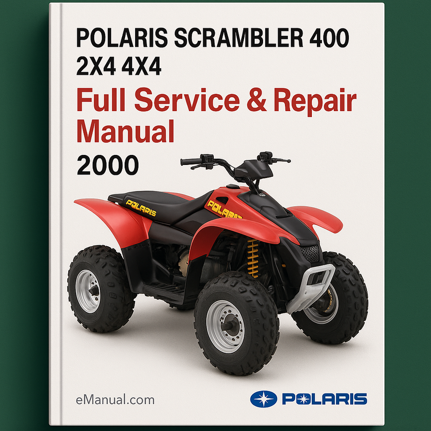 POLARIS SCRAMBLER 400 2X4 4X4 ATV Full Service & Repair Manual 2000