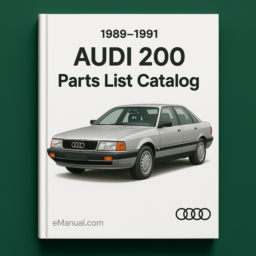 1989-1991 AUDI 200 Parts List Catalog