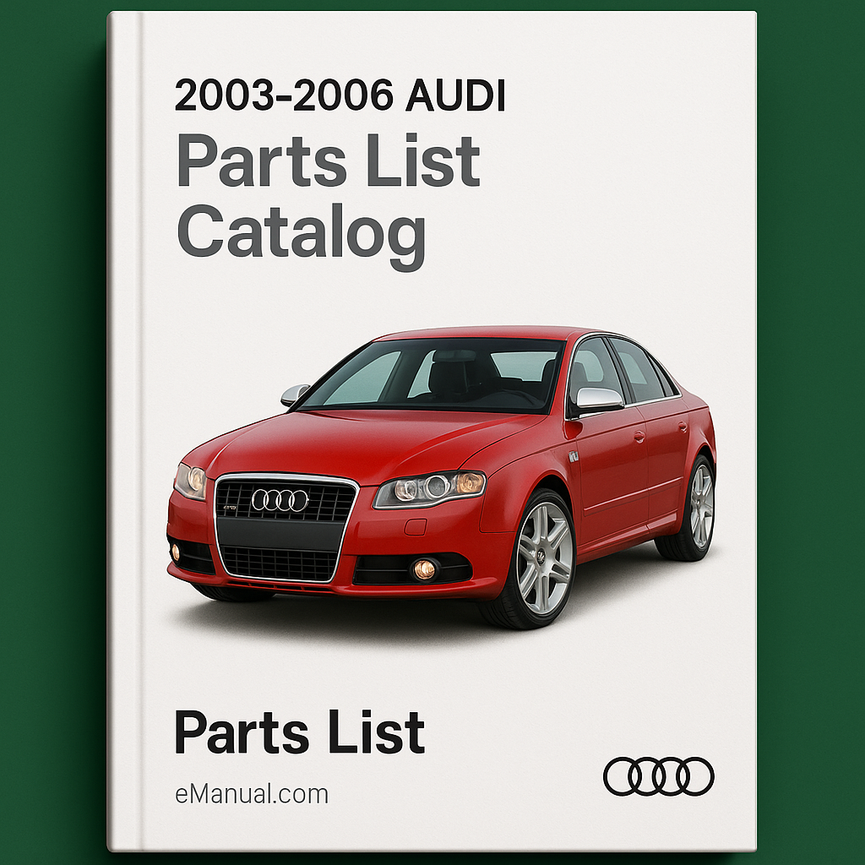 2003-2006 AUDI S4 Parts List Catalog
