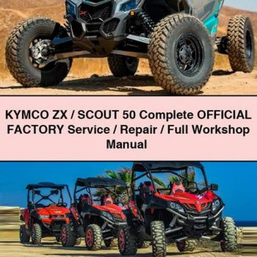 KYMCO ZX / SCOUT 50 Komplettes OFFIZIELLES Werkswartungs-/Reparatur-/Komplettes Werkstatthandbuch