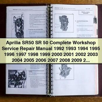 Aprilia SR50 SR 50 Complete Workshop Service Repair Manual 1992 1993 1994 1995 1996 1997 1998 1999 2000 2001 2002 2003 2004 2005 2006 2007 2008 2009 2010 2011