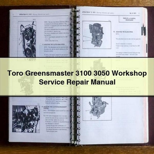 Toro Greensmaster 3100 3050 Werkstatt-Service-Reparaturhandbuch PDF herunterladen