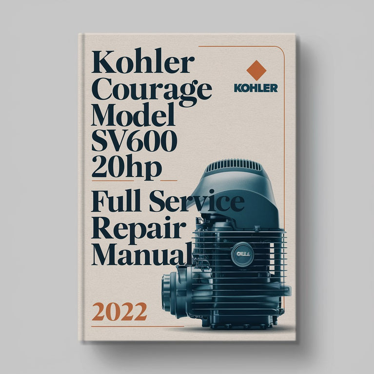 Kohler COURAGE Model SV600 20HP Engine Full Service & Repair Manual