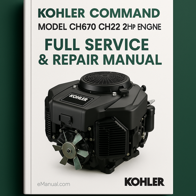 Kohler Command Model CH670 CH22 22HP Engine Full Service & Repair Manual