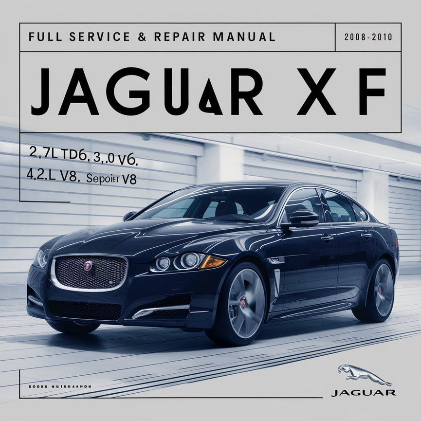 JAGUAR XF 2.7L TDV6 3.0L V6 4.2L V8 4.2L SC V8 Full Service & Repair Manual 2008-2010