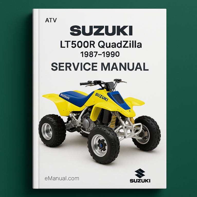 Suzuki LT500R QuadZilla Service Manual Repair 1987-1990 LTR500
