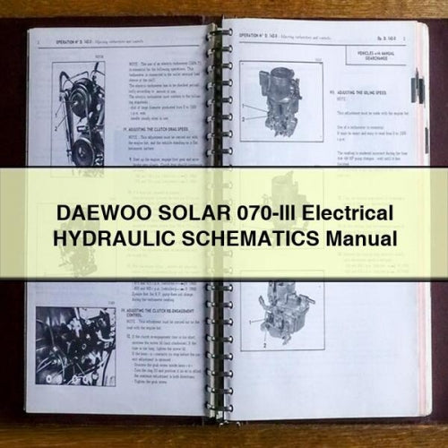 DAEWOO SOLAR 070-lll Electrical HYDRAULIC SCHEMATICS Manual