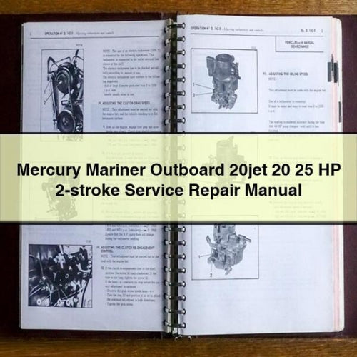 Manual de reparación de servicio fueraborda Mercury Mariner 20jet 20 25 HP de 2 tiempos Descargar PDF